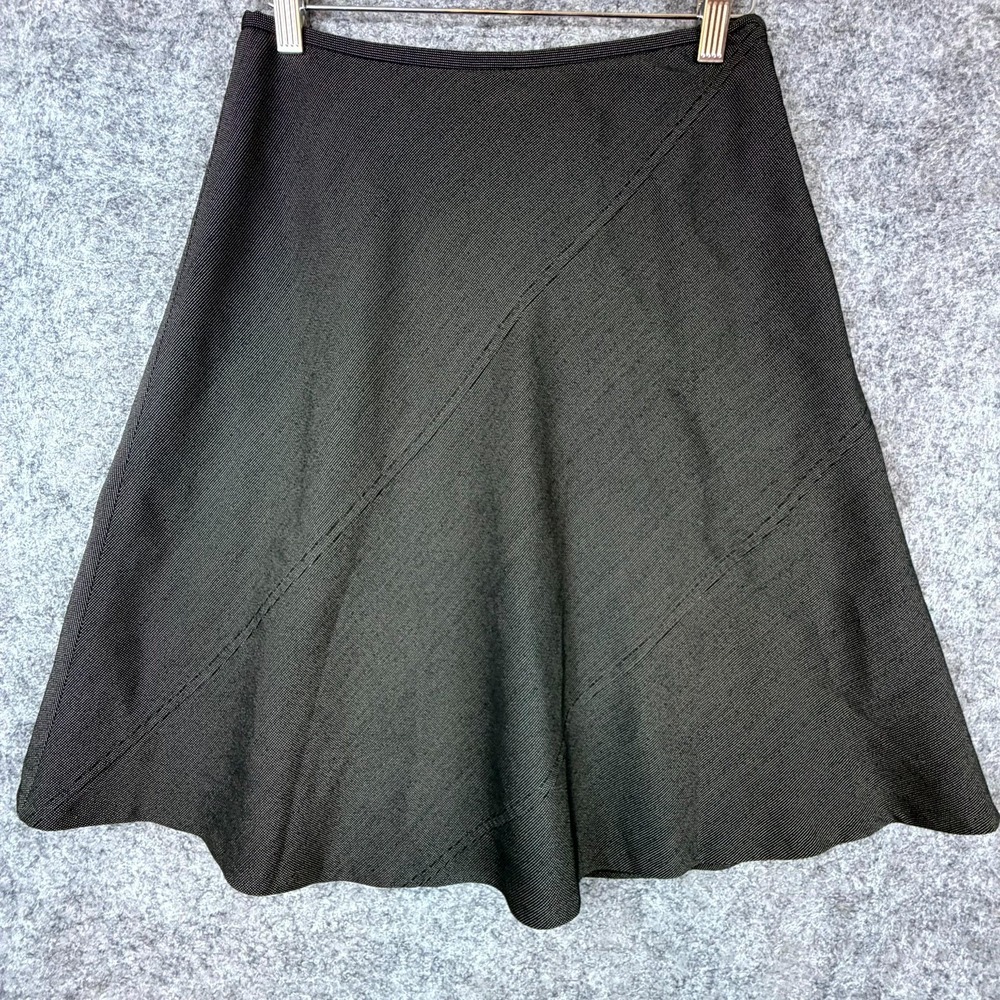 Vintage Womens Mini A-Line Skirt 4 Petite Black White Tiny Dots Schoolgirl Retro